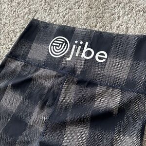 Jibe Black and Beige Patterned Leggings